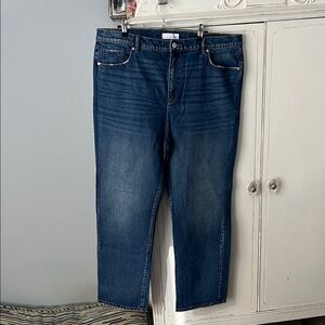 LOFT Women's Dark Blue Straight Jeans